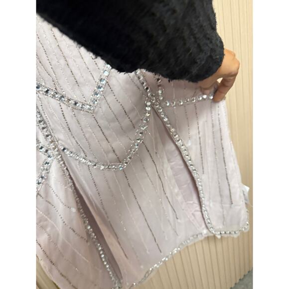 ASOS Design Gem Embellished Midi Dress with Cut Out Detail Size 4 - Picture 5 of 11